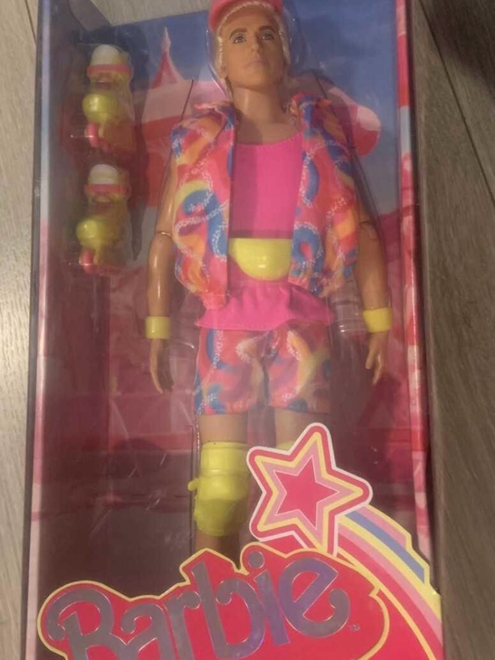 Brand New Barbie The Movie Ken Doll 12” Neon Roller Blades Roller Skating